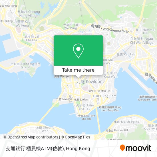 交通銀行 櫃員機ATM(佐敦)地圖