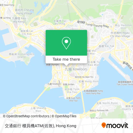 交通銀行 櫃員機ATM(佐敦)地圖