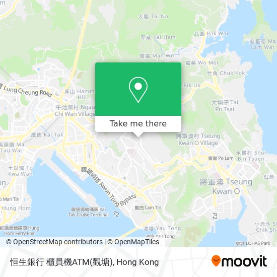 恒生銀行 櫃員機ATM(觀塘) map