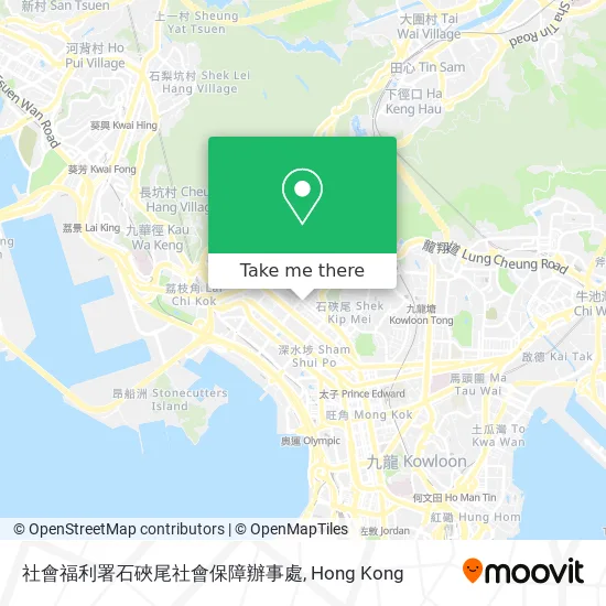 社會福利署石硤尾社會保障辦事處地圖