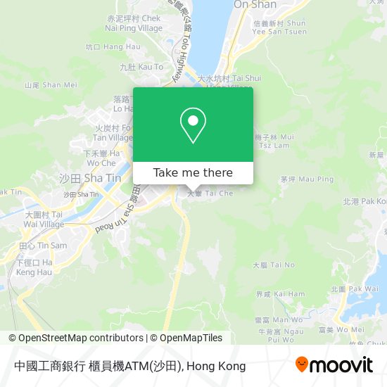 中國工商銀行 櫃員機ATM(沙田) map