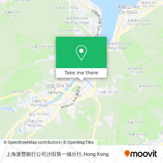 上海滙豐銀行公司沙田第一城分行 map