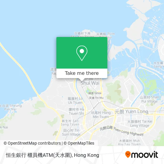 恒生銀行 櫃員機ATM(天水圍)地圖