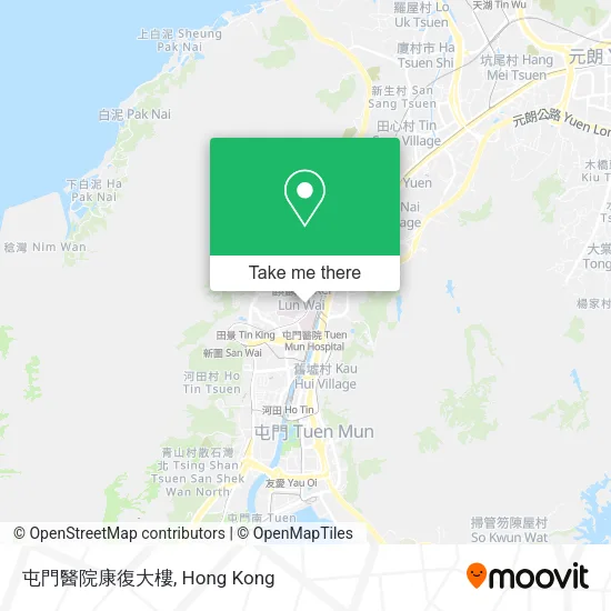 屯門醫院康復大樓 map