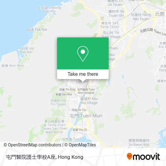 屯門醫院護士學校A座地圖