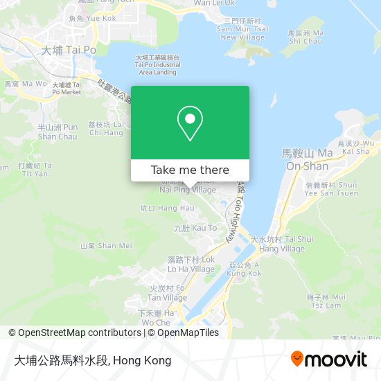 大埔公路馬料水段 map