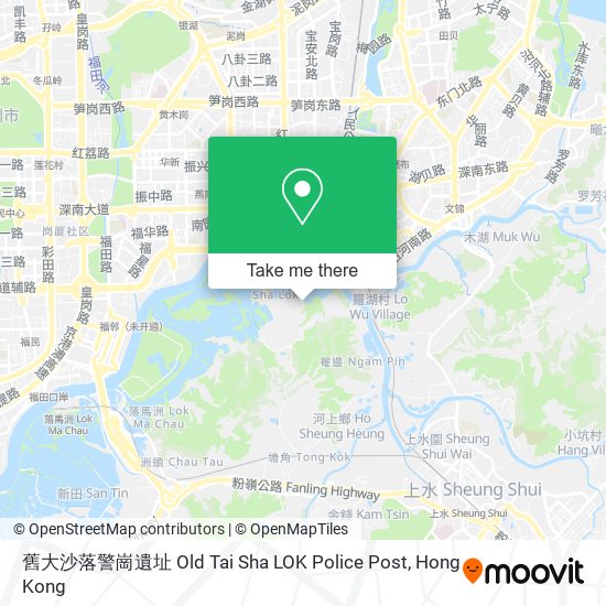 舊大沙落警崗遺址 Old Tai Sha LOK Police Post map