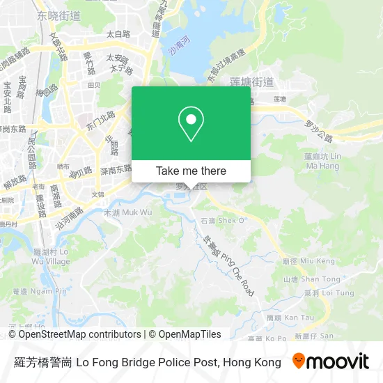 羅芳橋警崗 Lo Fong Bridge Police Post map