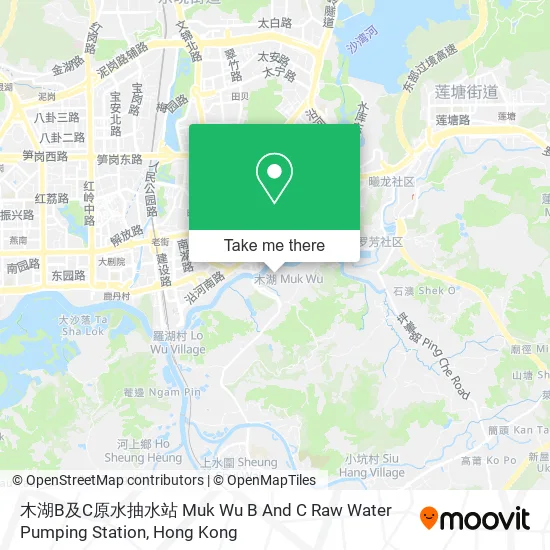 木湖B及C原水抽水站 Muk Wu B And C Raw Water Pumping Station地圖