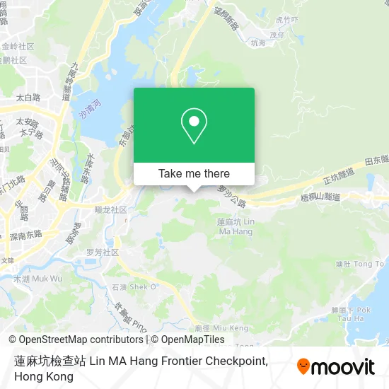 蓮麻坑檢查站 Lin MA Hang Frontier Checkpoint map