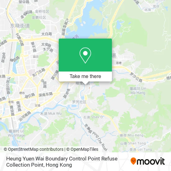 Heung Yuen Wai Boundary Control Point Refuse Collection Point地圖