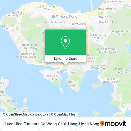 Luen Hing Furniture Co Wong Chuk Hang map