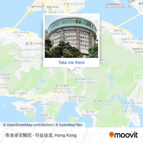香港港安醫院 - 司徒拔道地圖