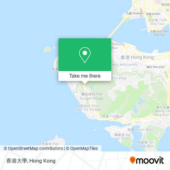 香港大學 map