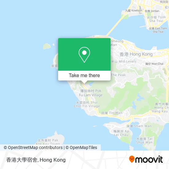 香港大學宿舍地圖