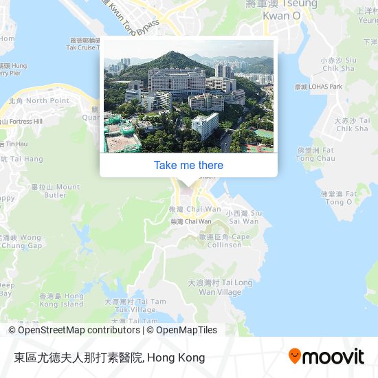 東區尤德夫人那打素醫院 map