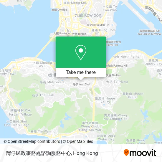 灣仔民政事務處諮詢服務中心地圖