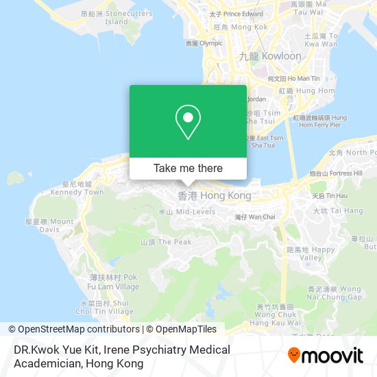 DR.Kwok Yue Kit, Irene Psychiatry Medical Academician map