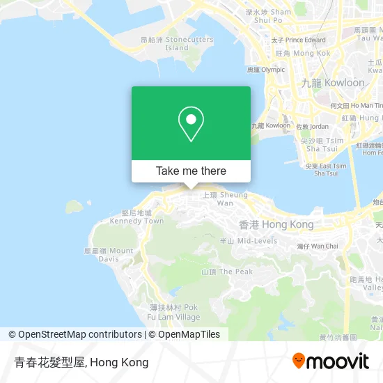 青春花髮型屋 map