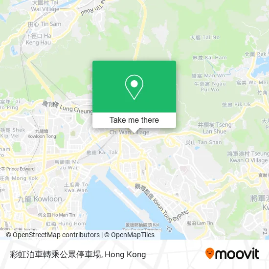彩虹泊車轉乘公眾停車場地圖