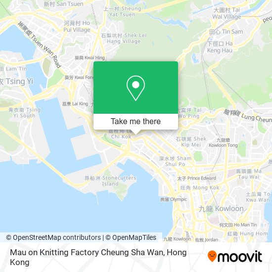 Mau on Knitting Factory Cheung Sha Wan map