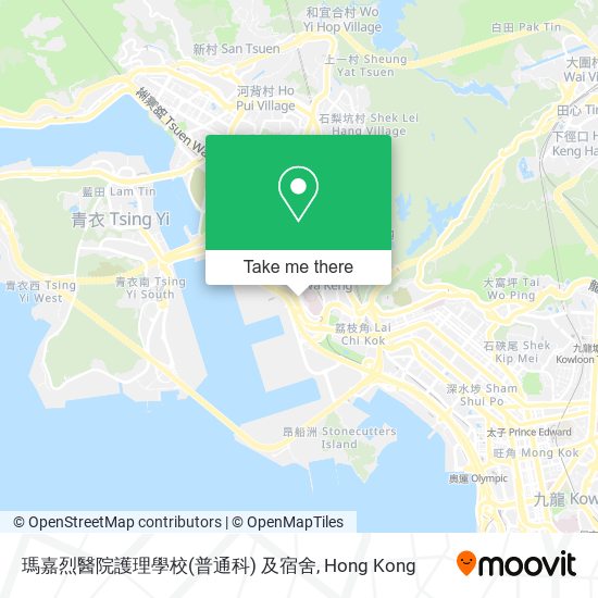 瑪嘉烈醫院護理學校(普通科) 及宿舍地圖