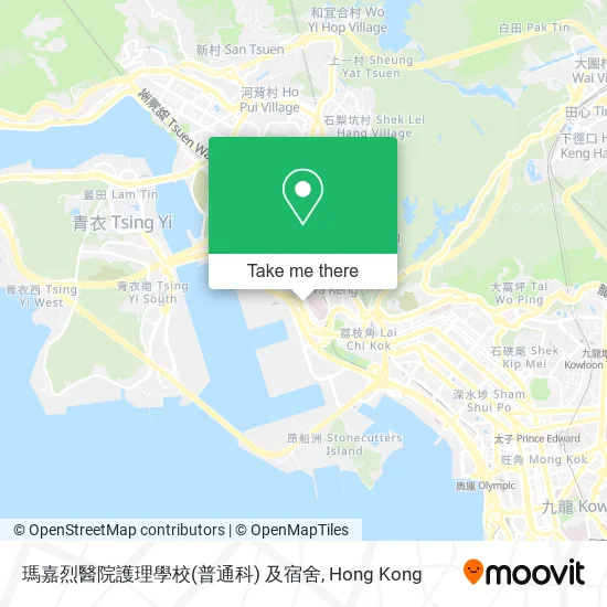 瑪嘉烈醫院護理學校(普通科) 及宿舍地圖