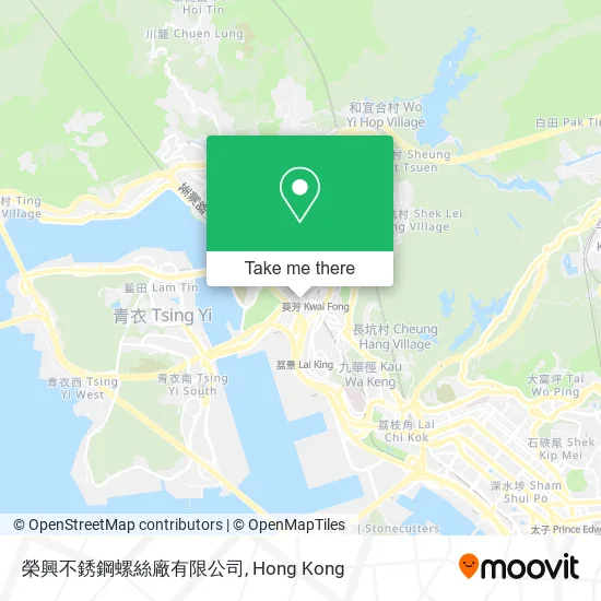 榮興不銹鋼螺絲廠有限公司地圖