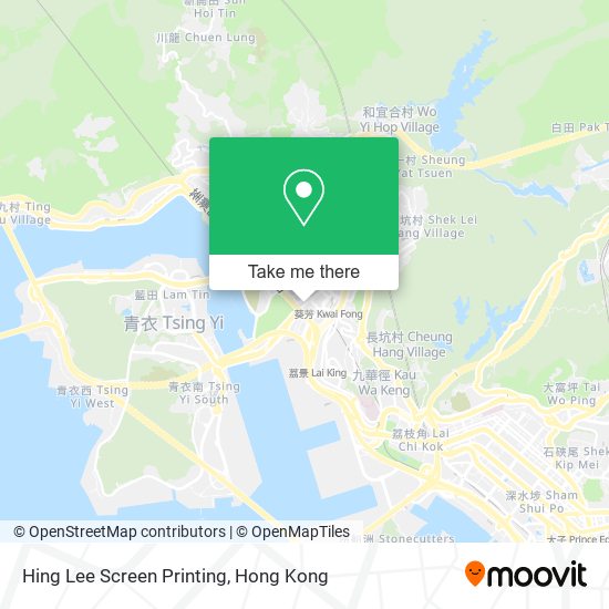 Hing Lee Screen Printing map