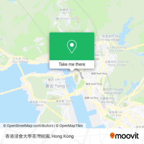 香港浸會大學荃灣校園地圖
