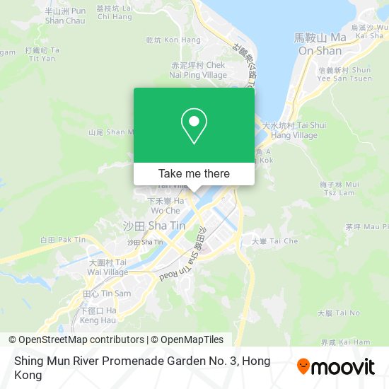 Shing Mun River Promenade Garden No. 3 map
