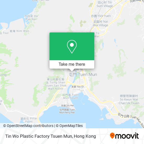 Tin Wo Plastic Factory Tsuen Mun map