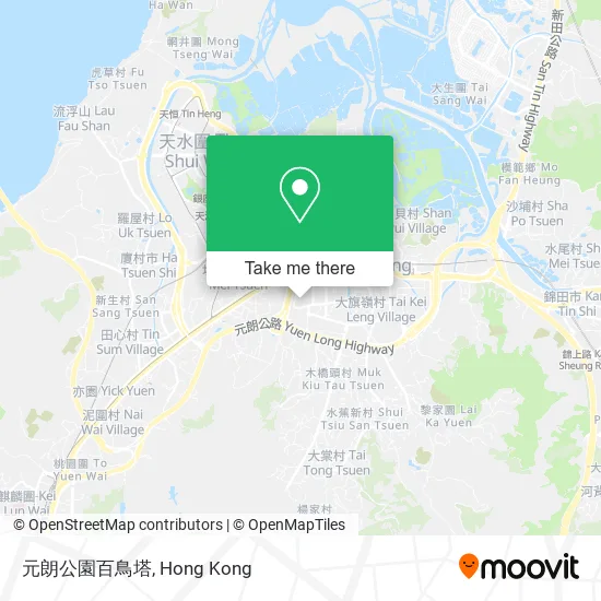 元朗公園百鳥塔 map