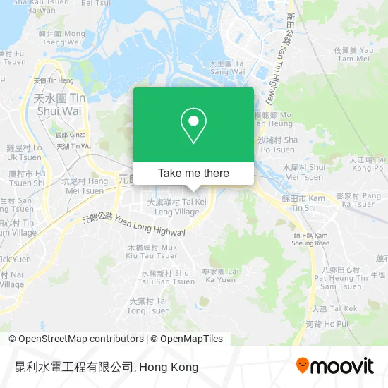 昆利水電工程有限公司地圖