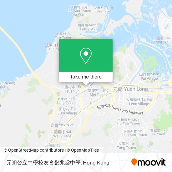 元朗公立中學校友會鄧兆棠中學地圖