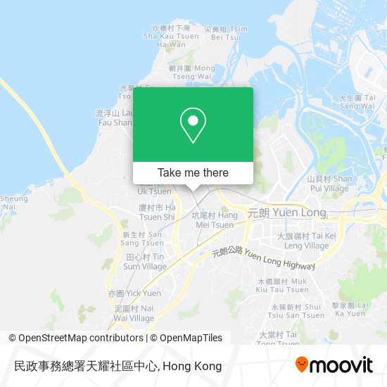 民政事務總署天耀社區中心 map