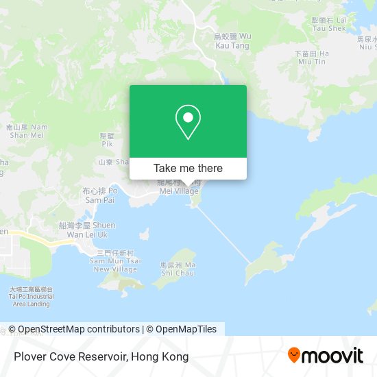 Plover Cove Reservoir map