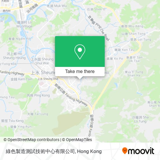 綠色製造測試技術中心有限公司 map