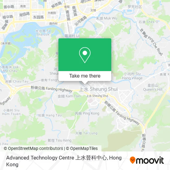 Advanced Technology Centre 上水晉科中心 map