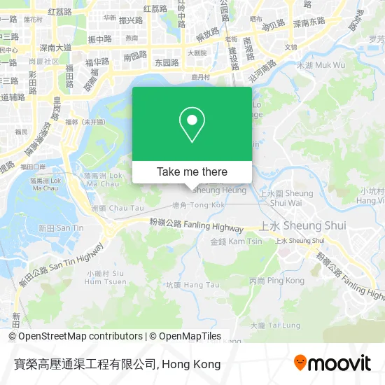 寶榮高壓通渠工程有限公司地圖