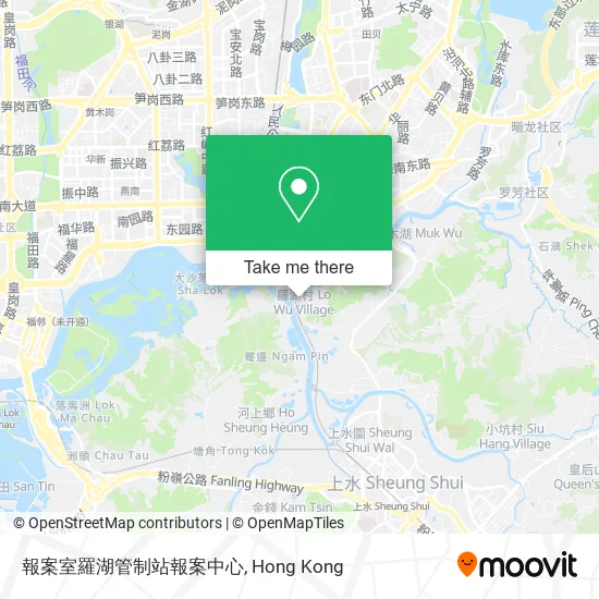 報案室羅湖管制站報案中心地圖