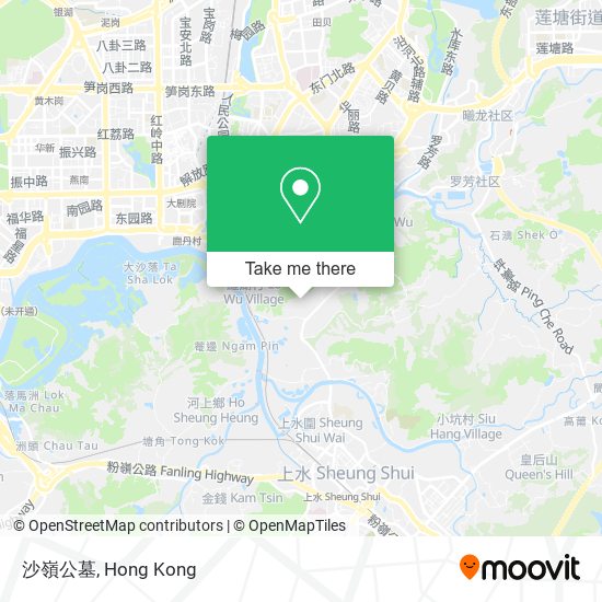 沙嶺公墓地圖