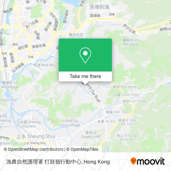 漁農自然護理署 打鼓嶺行動中心 map