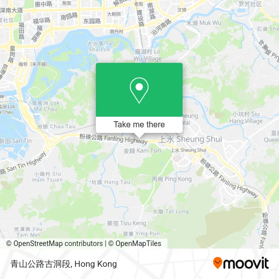 青山公路古洞段地圖