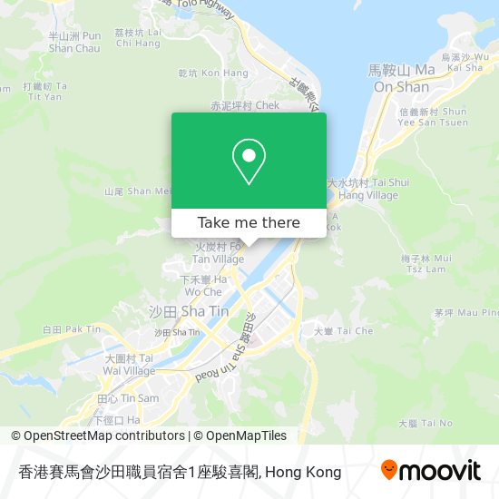 香港賽馬會沙田職員宿舍1座駿喜閣地圖