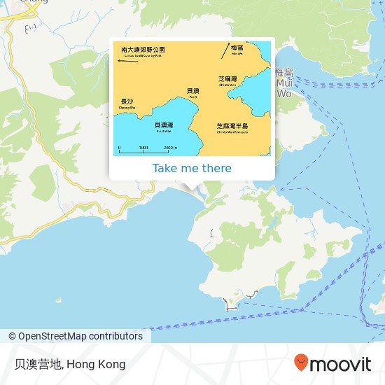 贝澳营地 map