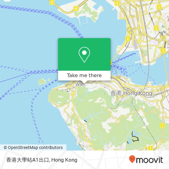 香港大學站A1出口 map