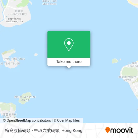 梅窩渡輪碼頭 - 中環六號碼頭 map