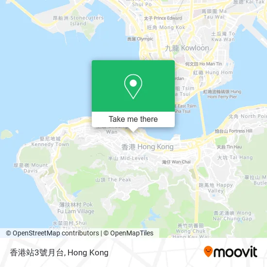 香港站3號月台地圖