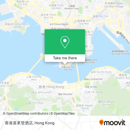 香港喜來登酒店地圖